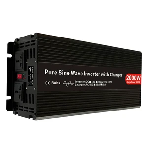 Factory Pure Sine Power Inverter 24v 2000w 12v 220v Power Inverter with Charger Ups Battery Inverter Power