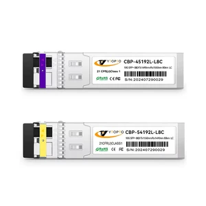 YTOPTO 10G SFP+ BIDI T1490nm/R1550nm 80km SMF LC Optical Module Use For Data Center Compatible Arista/Cisco/Juniper/Dell/Aruba