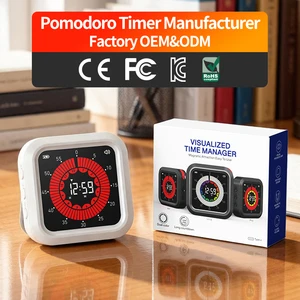 Manufacturer Custom Focus Digital Visual Kitchen Pomodoro Method Cube Magnetic Back Tomato Timer Classroom Study Desk Timer