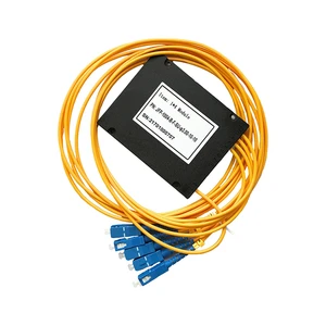 High Quality Custom Fiber Optic 1*4 1:4 1x4 SC UPC PLC Splitter Module Plastic ABS Box Mini PLC Splitter