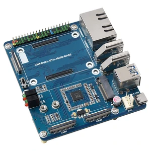 Raspberry Pi CM4 Dual RJ45 IO Board Dual Gigabit Ethernet M.2 5G/4G Base Board Electronic Modules Kits Designed for Module