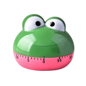60-Minute Mechanical ABS Plastic Timer with Easy Operation and Set Time Reminder in the Shape of a Cute Frog for Cooking
