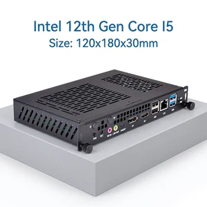 Interactive Whiteboard OPS PC Intel 12th Gen Core I5 2*DDR4 8GB 256GB 180x119x30mm OPS Computer 80Pin 4K Display Ops Mini PC