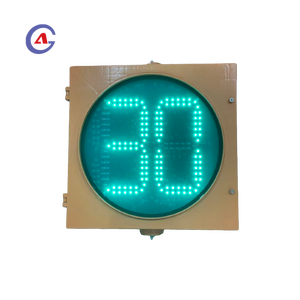 300mm Yellow Outdoor Countdown Timer Traffic Signal Solar Mains Powered Shock Resistant Real Time Timing Display Urban Sidewalk