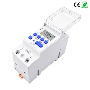 1NO 1NC Din Rail Single Phase Weekly 7 Days Programmable Digital Time Switch Relay Timer AC 220V 230V 12V 24V 48V 16A