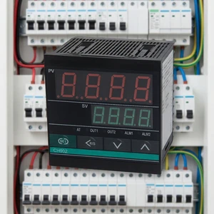 QIANJI CH Single Alarm Oven Thermostat PID Temperature Control 0-1300C Range IP20 85-265V Relay SSR Automated Automation