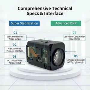 FCB-EV9520L Starvis 2 Full HD 1080p60 Camera Module 30x Zoom For Unmanned Inspection Robots And Hazardous Area Observation