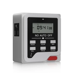 7 Day Programmable Digital Countdown Timer with Dual Outlet for Kitchen Garden Irrigation