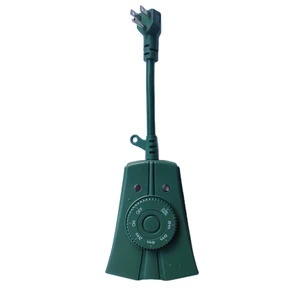 Hot Selling 2-Outlet Photocell Outdoor Countdown Timer for Holiday Christmas Lighting