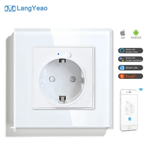 LangYeao WiFi ZIGBEE Smart Socket Outlet with Energy Monitoring Works with Tuya Alexa Google Home Timer Sharing Power-Off Memory