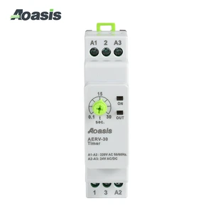 Aoasis (0.1-30s) AERV-30 ERV-30 Multifunction Modular Time Relay Timer Delay Relay 220V 24V AC / DC 16A Price