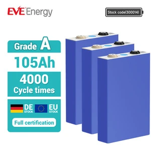 EVE LF105 105ah 3C 3.2V 100ah Lifepo4 Battery With Solar Hybrid Inverter Lifepo4 Battery Pack