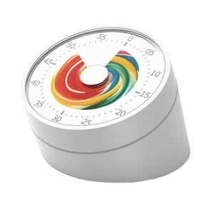 Red Dot Award Creative Rainbow Rotating Mechanical Visual Timer Plastic AAA Battery Kids Kitchen Classroom Time Management OEM