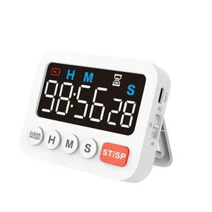 Magnenetic Digital Kitchen Timer 99Hour 59min 59s Countdown/up Rechargeable Battery Timer for Classroom Study Yoga Running