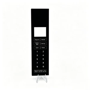 Home Appliance Oven Timer Glass Panel Fine Edge Polishing Laser Shape Cutting Custom Silk Screen