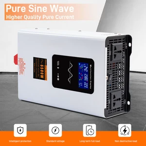 Inversor 12v 24v 48v to 110v 220v Pure Sine Wave Off Grid Inverter 300w 2000w 3000w 5000w 6500w Dc to Ac Power Solar Inverter