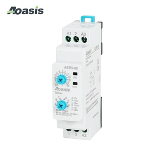 100h AERV-08 AC/DC Delay On Multi Time Range Timer Relay SPDT 1NC Time Relay