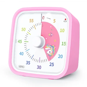 Yunbaoit Visual Timer With Protective Case Unicorn Disk 60 Minute Countdown Timer For Kids Adults Silent Time Management Tool