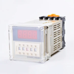 DH48S-2Z 2Z Delay Relay Time Relay with Socket AC110V AC220V DC24V DC12V 8 Pins, Electronic Digital Time Relay