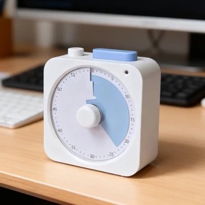 AIKS New Hot Selling Visual Countdown Timer 60 Minutes Student Kitchen Silent Light Reminder AAA Battery