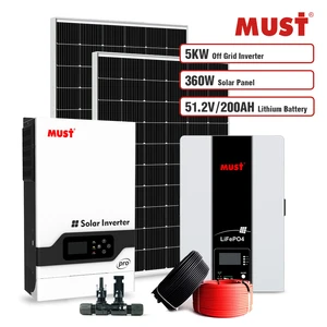 MUST PV18-5248 Pro Solar Hybrid Inverter 5kw Mppt 450v Online Solar Inverter for Family Solar System