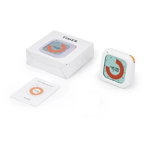Silent 60-Minute Digital Countdown Visual Timer Plastic Management Tool for Home School Office or Kitchen Use