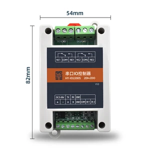 IO2200S Serial IO Module 2CH Dry Wet Contact Detector Modbus RTU Rail Screw Mount Custom Serial Industrial Switch Collector
