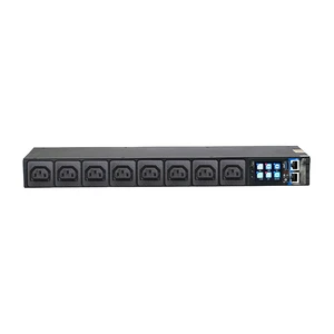 Smart PDU 220V 10A 8 Way C13 Metered Display Multiple Alarm Modes RS485 Timed Switch Remote Monitoring Data Center OEM