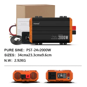 Good Quality 24volt to 220v Pure Sine Wave off Grid Power Inverter Voltage Transformer Inversor Conversor 2000W