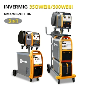 Hugong INVERMIG 350WEIII 500WEIII Industrial IGBT Inverter LIFT TIG Manual Aluminum 3 in 1 Welding MMA MlG TIG Welding Machine