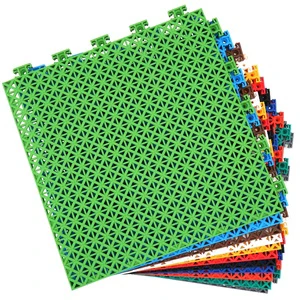 Durable Eco-Friendly Anti-Slip PP Plastic Rubber Pickleball Sports Flooring Tiles Shock Absorption 1.45cm Thick Interlocking