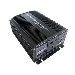 Inversor 12V to 110V/220V Pure Sine Wave Grid Inverter 300W DC AC Single Phase 600W Peak Power Automotive Home Use LED Display