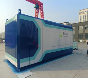 Qingdao PLC Controlled Pump Sewage Treatment Equipment 3-30m3/d Carbon Steel Auto Control Wastewater Treatment Module