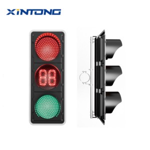 Traffic Light Red Green 200mm Bicolor LED Countdown Timer Available