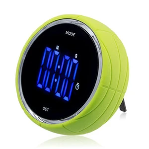J&R 2022 USB Rechargeable Cooking Timer Led Round Touchable Screen Pomodoro Technique Multifunctional Kitchen Timer with Light