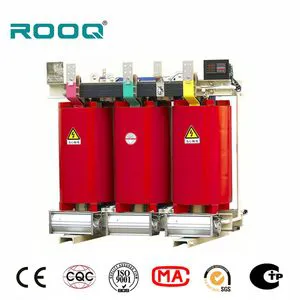 Indoor Safety Three-Phase Dry Type Power Transformer 10/0.4KV 30-2500KVA SCB10 Model ROOQ Brand for Commercial & Public Projects