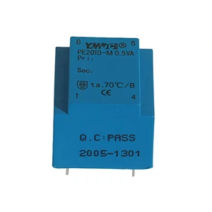 YHDC PE2010-M Epoxy Sealed PCB Mount Transformer 0.5VA, 110/220/230V AC, UL94-V0, CE/RoHS Certified