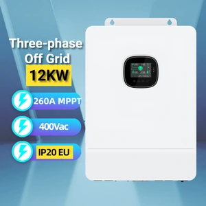 SRNE SPI-12K-H3P 3 Phase 12KW EU Model Off Grid Solar Inverter CE Certified 48V 260A Dual MPPT Pure Sine Wave Can Parallel Solar
