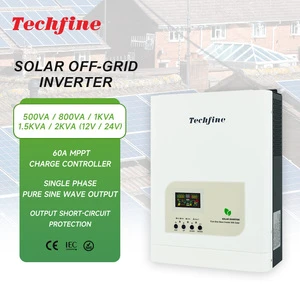 Techfine Luminous Inverter 1500va 24v Power Inverter with Charger Mini Solar Inverter for Home