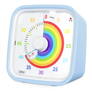 Yunbaoit OEM Visual Timer Clock Pomodoro Kitchen Timer 60-Minute Silent Countdown Portable Study Visual Timer for Kids Adults