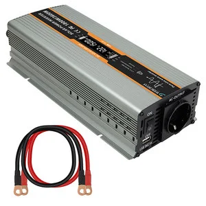 Inverter 12V 24V to 230V Pure Sine Wave Off Grid Inverter 1500W 50HZ 60HZ Voltage Converter Solar Inverter Outdoor Power Bank