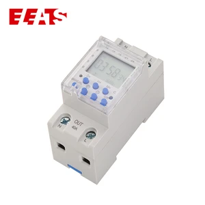 ELEATS Digital Weekly Programmable Automatic Timing Light Switch Din Rail 220v Ac AUTO 24-hour 7-Day 40A Timer Switch for House