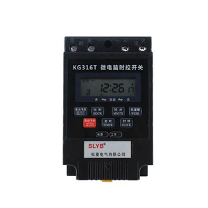 SLYB Automatic Digital Programmable Electric Auto off Timer Switch 24 Hours KG316T 110-380VAC 30A with Battery