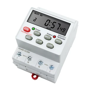 Mini Daily Weekly 7 Days Programmable Digital Time Switch 220V/230V Lighting Timer 16-30A Rated Current 10,000 Cycles Mechanical
