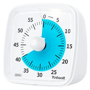 Yunbaoit Silent Classroom Clock Time Management Tool Night Light Visual Timer 60-Minute Countdown Time Timer For Kids Adults