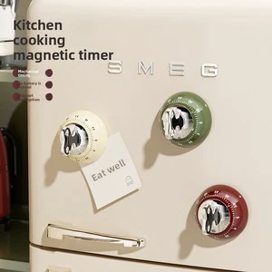 Mechanical Stainless Steel Kitchen Timer Analog Display Countdown Function Students Time Management Cooking Reminder Magnetic
