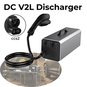 Tesla Model 3 Y portable CCS2 V2L Discharger 5KW EV Power Inverter Vehicle to Load Outdoor Camping Power Source