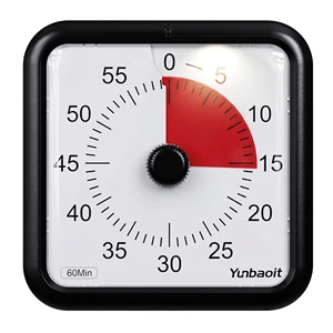OEM Yunbaoit 60Min Silent Timer Kitchen Classroom Desk Magnetic Clock Kids Pomodoro Study Timer Clock Visual Countdown Timers