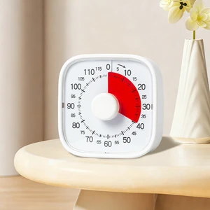 Kitchen Timer Visual Learning Classroom Alarm Clock Time Management Educational Plastic 120-Minute Countdown Dial Colorful AA