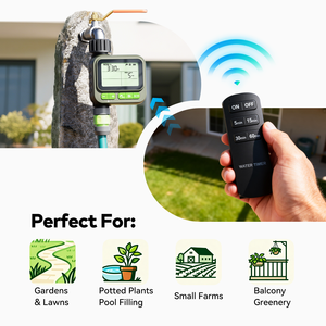 WiFi Smart Sprinkler Timer Programmable Garden Irrigation Rain Delay Child Lock Manual/Automatic Watering Kit